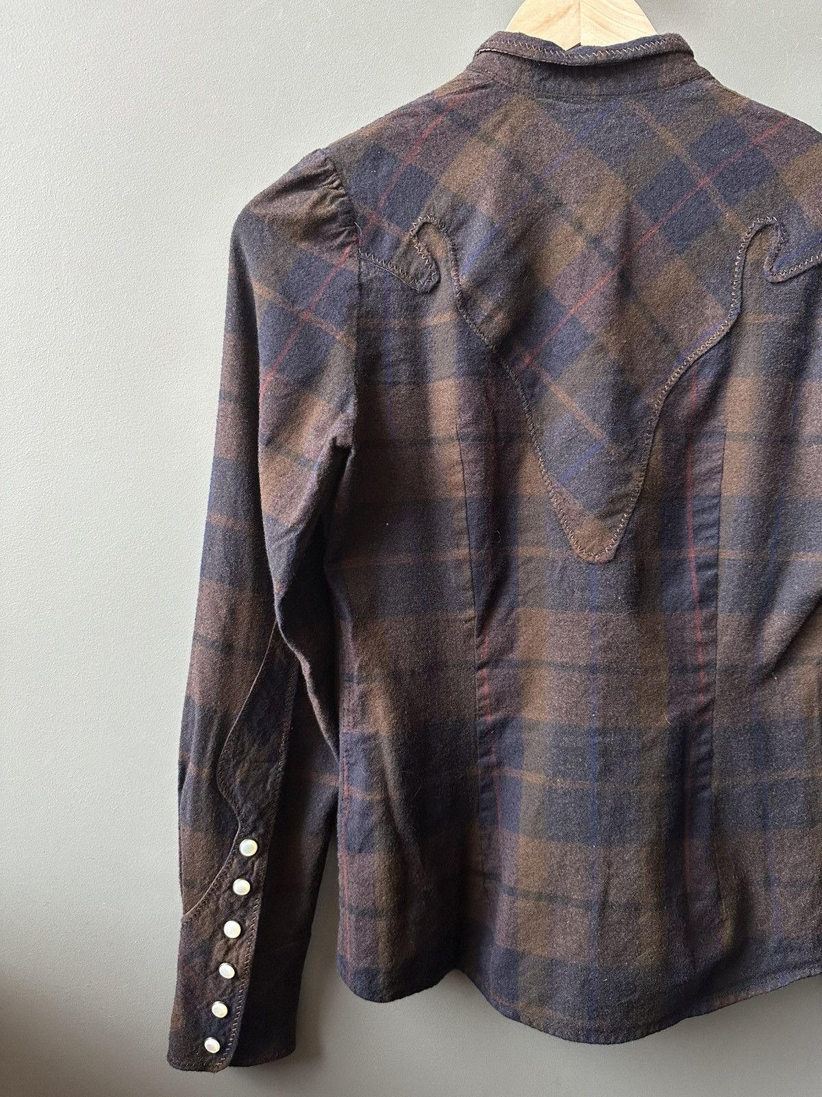 Dolce & Gabbana Dolce & Gabbana Western Wool Check Shirt Size 38 Size XS / US 0-2 / IT 36-38 - 5 Thumbnail