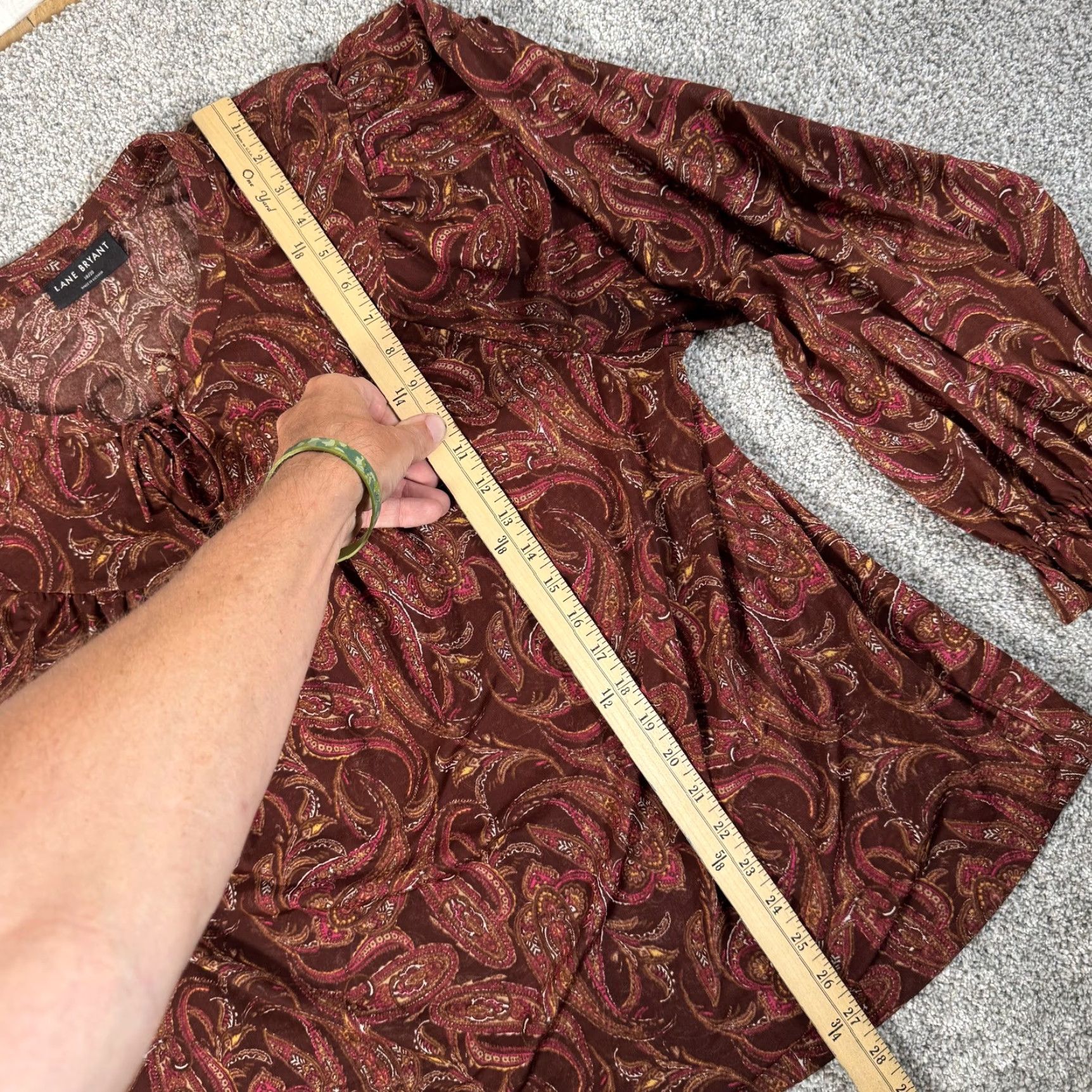 Vintage Lane Bryant Top Size 18/20 Rust Paisley Peasant Boho Romantic Office Chic Fall Size XXL / US 16-18 / IT 52-54 - 2 Thumbnail