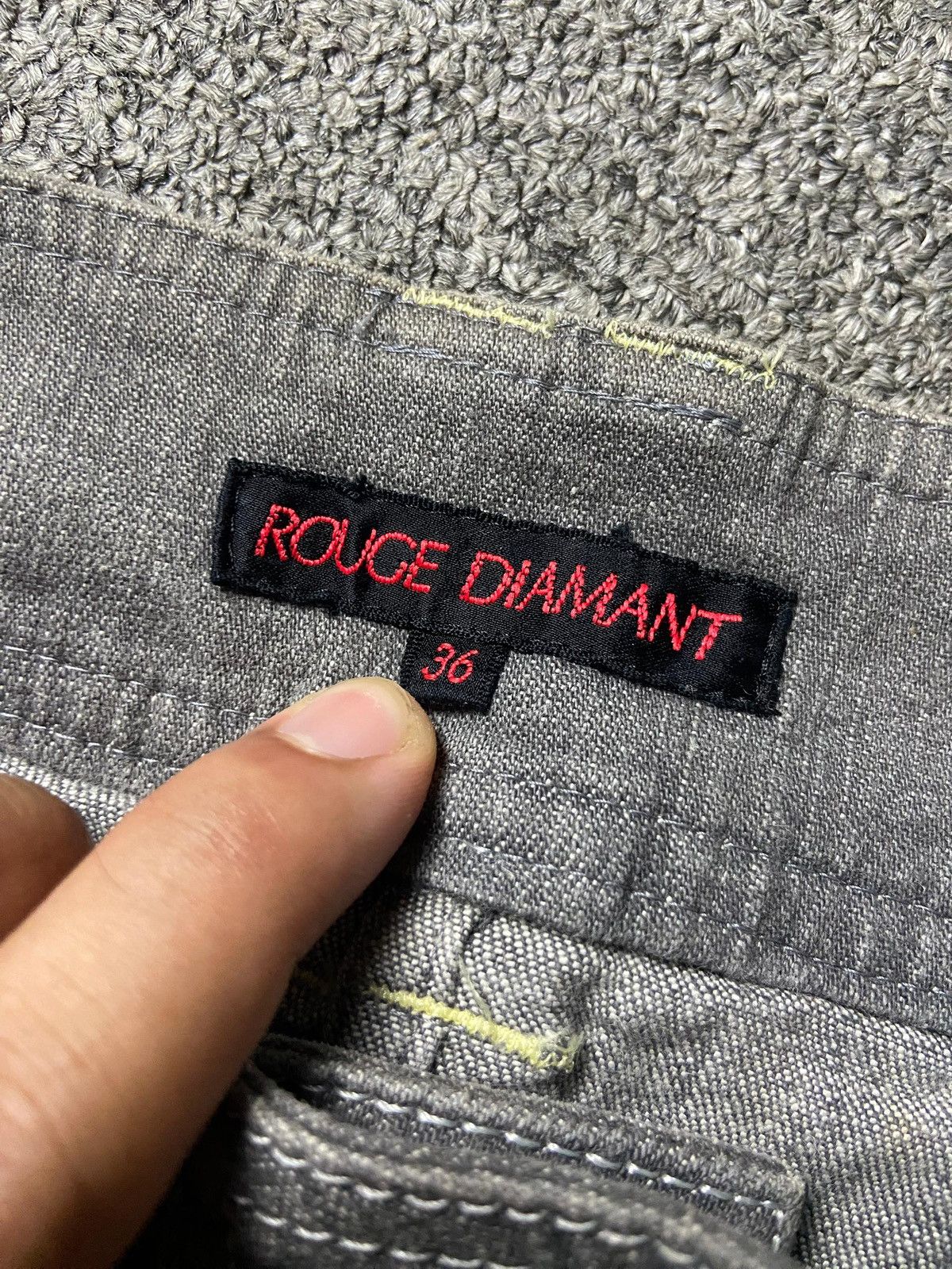 Japanese Brand Rouge Diamant Flare Wide Jeans (161) Size 25" / US 0 / IT 36 - 6 Thumbnail