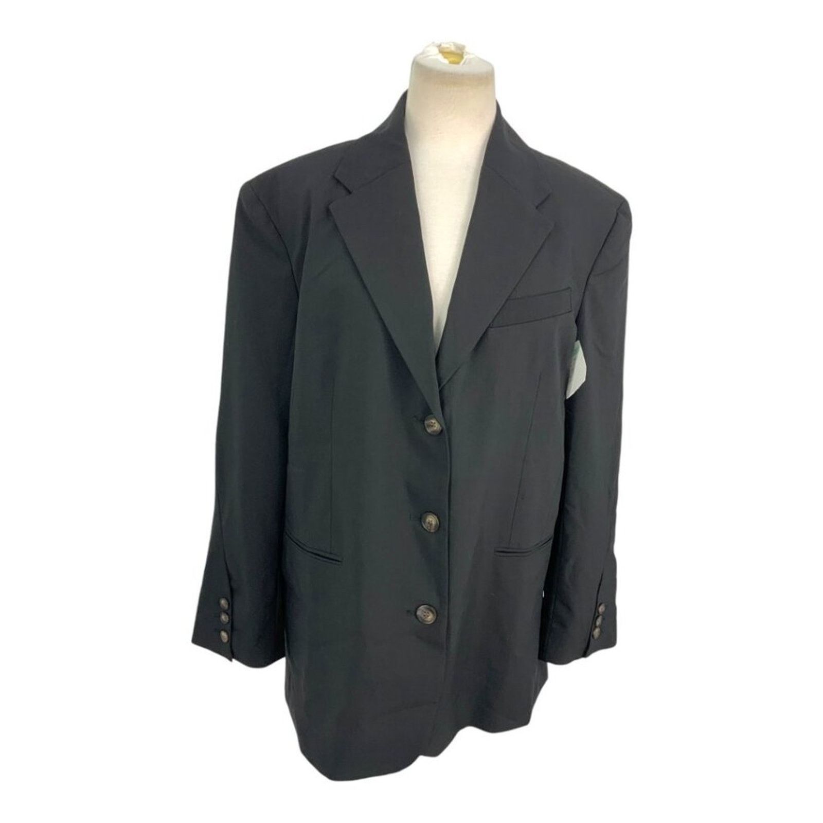 Topshop TopShop Oversized Three Button Blazer Black 6 NWOT $110 MSRP Size M / US 6-8 / IT 42-44 - 2 Thumbnail