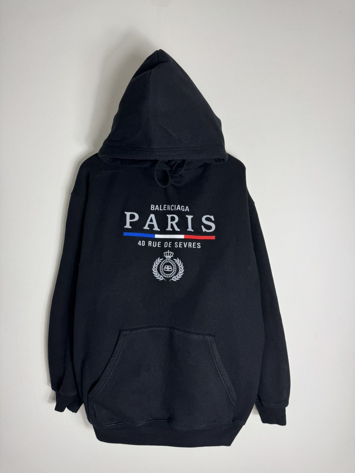 Balenciaga Balenciaga Paris Moon Hoodie No Pocket Black | Grailed