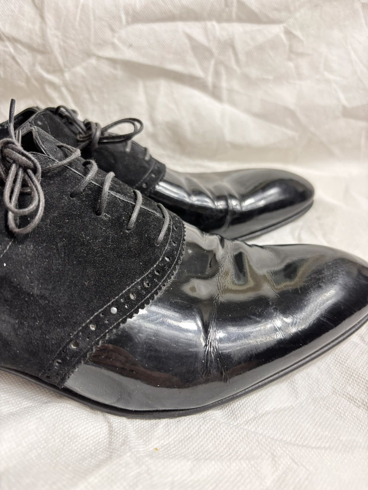 Louis Vuitton Louis Vuitton Damier Satin Patent & Suede Mens Shoes Size US 8 / EU 41 - 13 Thumbnail