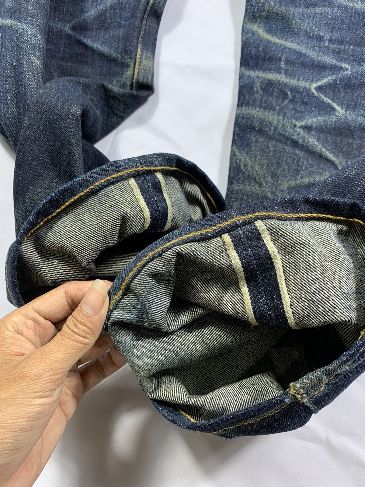Levi's Vintage Clothing Vintage Levis 201XX Big E Selvedge Button Denim Jeans Size US 30 / EU 46 - 6 Thumbnail