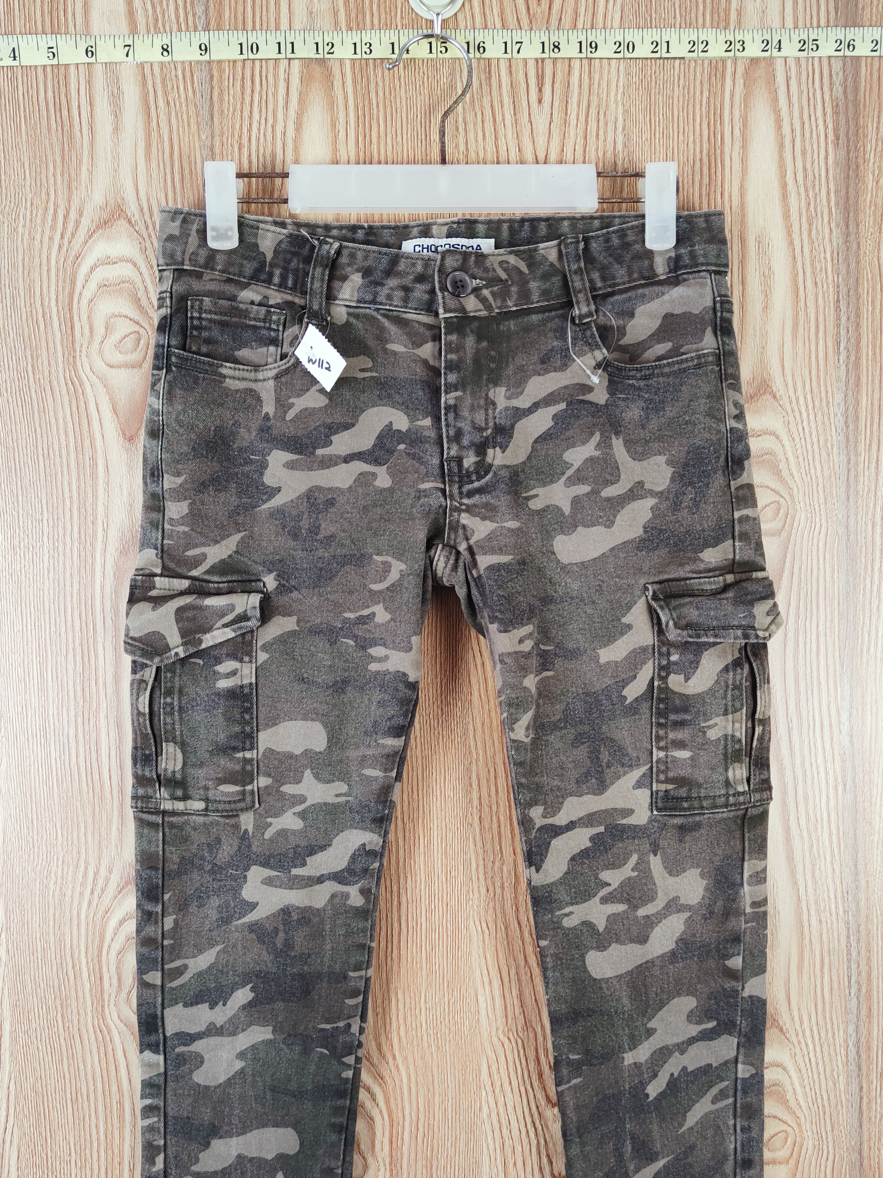 Japanese Brand Chocosoda Camouflage Distressed Ripped Jeans #W112 Size 29" - 2 Thumbnail