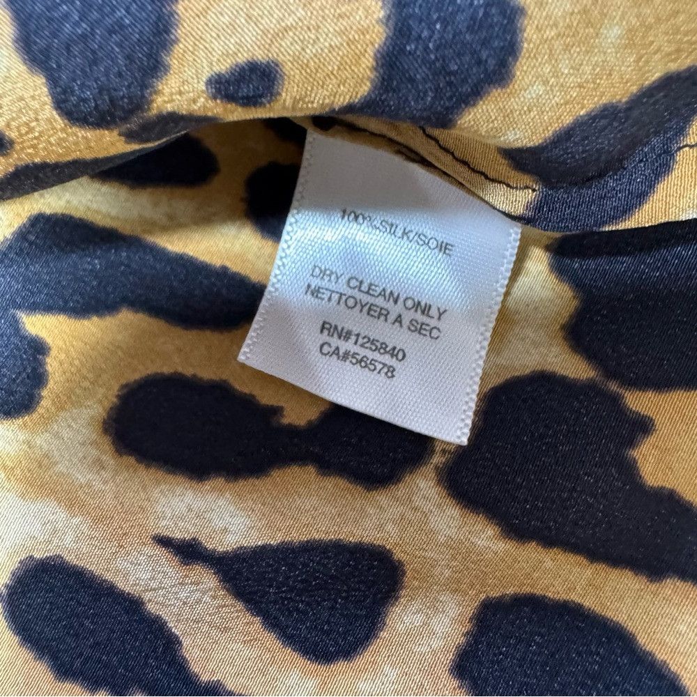 INTERMIX INTERMIX 100% Silk Black Animal Cheetah Print Long Sleeve S Size S / US 4 / IT 40 - 8 Thumbnail