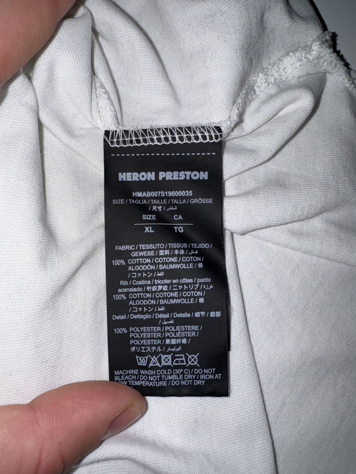 Heron Preston Heron Preston Mock Neck White XL Long Sleeve T-Shirt Size US XL / EU 56 / 4 - 7 Thumbnail