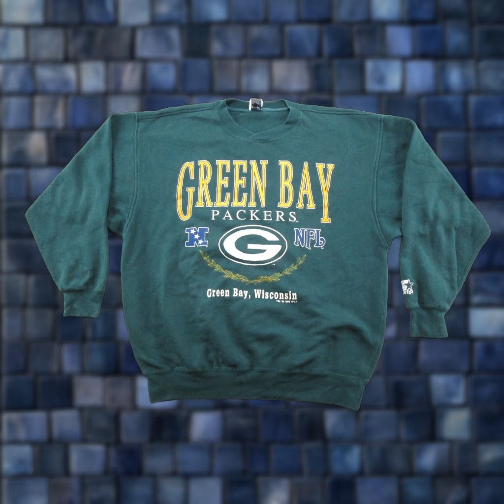 Starter VINTAGE Starter Green Bay Packers Sweatshirt Crewneck L Men Green 90s Sports 1996 Pullover Hoodie Size US L / EU 52-54 / 3 - 1 Thumbnail
