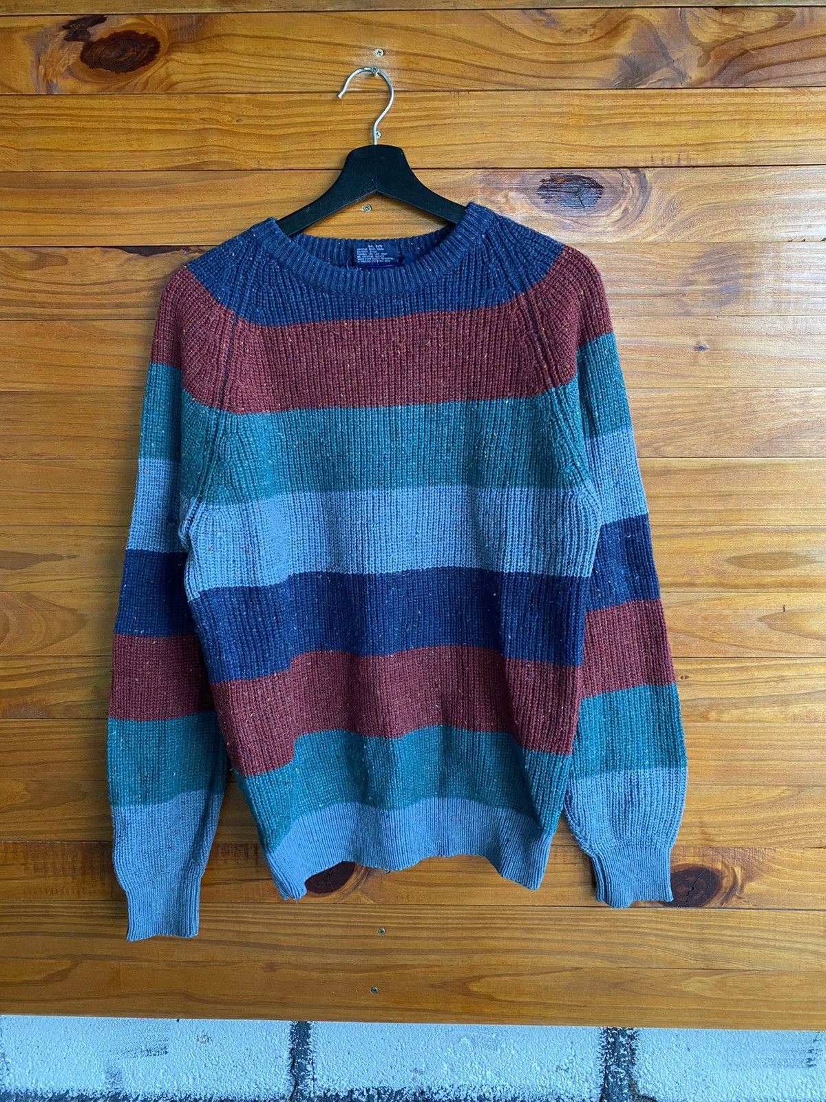 Vintage Vintage The Sundays Sportswea Striped Knit Sweater Speckled Size US S / EU 44-46 / 1 - 3 Thumbnail