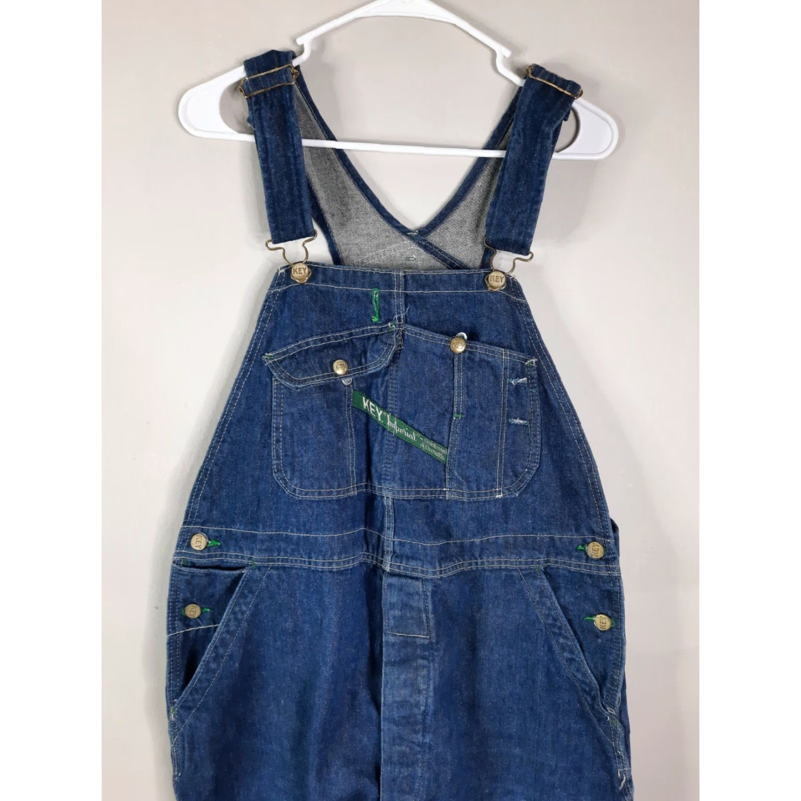 Vintage VINTAGE Key Imperial Work Farm Hipster Trucker Bib Overalls Mens 40x30 Denim Size US 40 / EU 56 - 3 Thumbnail