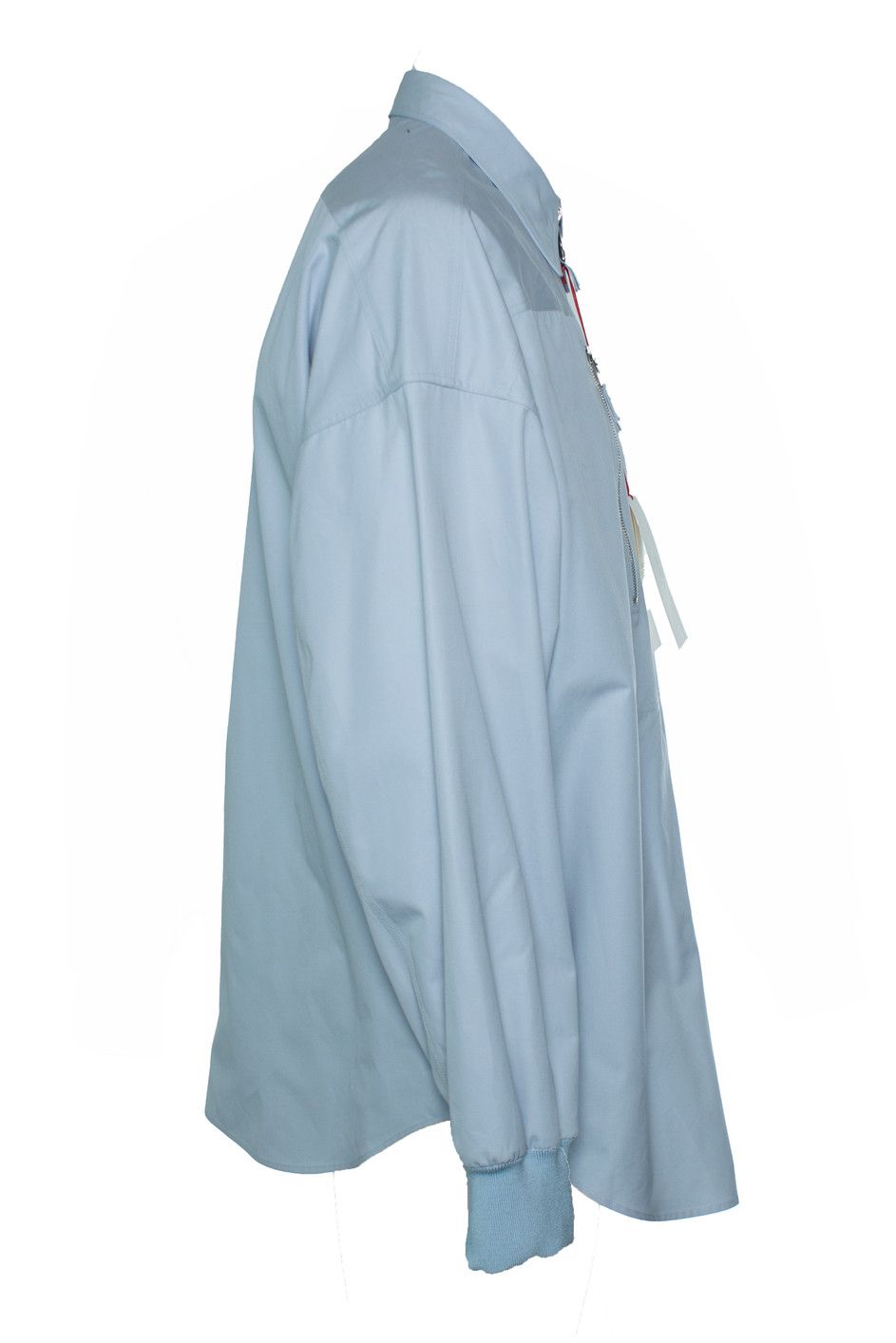 Alexander McQueen Alexander McQueen, Light blue shirt jacket with zipper Size US L / EU 52-54 / 3 - 3 Thumbnail