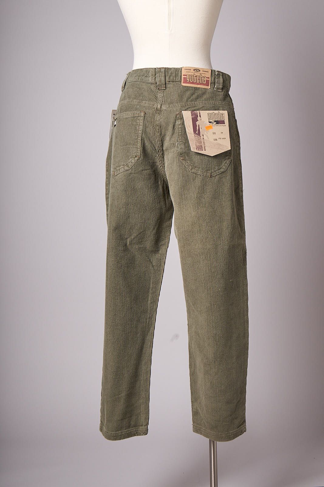 1990s Green Corduroy Deadstock Gotcha Pants