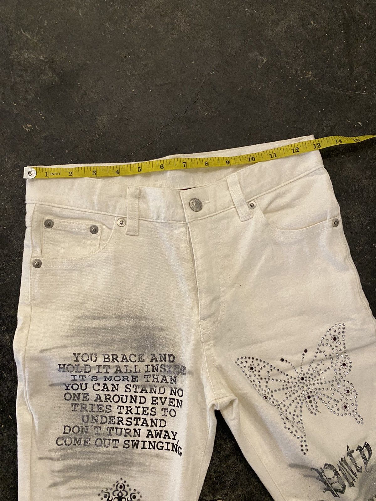 If Six Was Nine × Japanese Brand × Le Grande Bleu (L.G.B.) Y2k Pentys Japan Cross wise flare Jeans Size 26" / US 2 / IT 38 - 16 Thumbnail