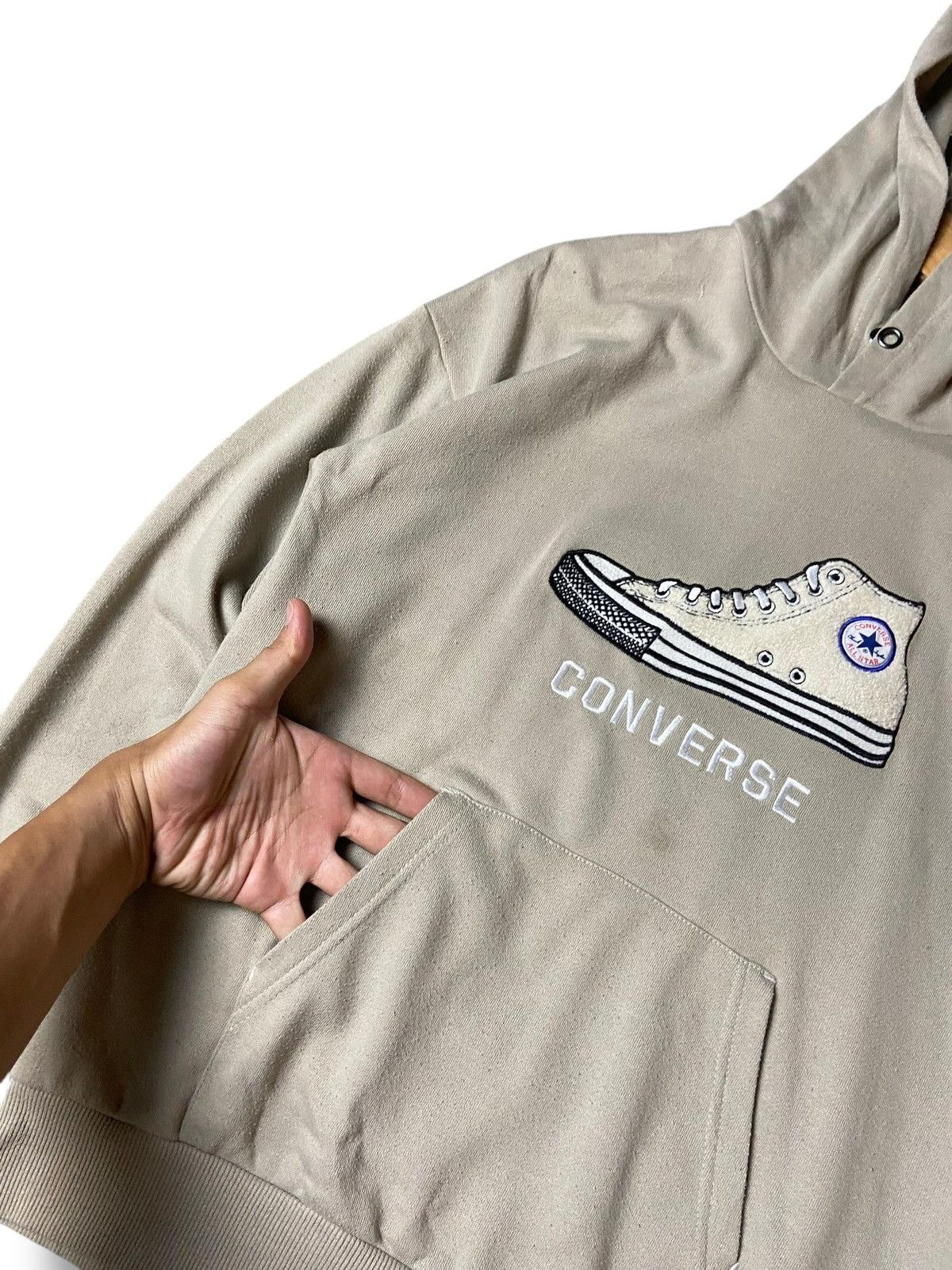 Converse × Japanese Brand × Vintage Converse Brand Embroidered Pullover Hoodies (130) Size US XXS / EU 40 - 4 Thumbnail