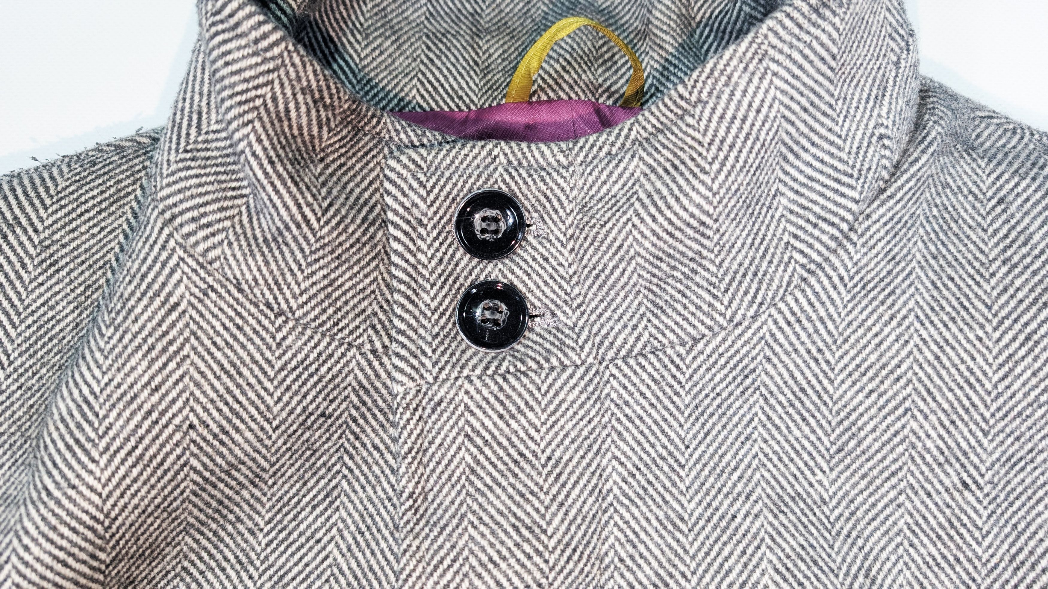 Other Holland Esquire Herringbone Tweed Wool Blend Coat Size 42 Size US L / EU 52-54 / 3 - 5 Thumbnail