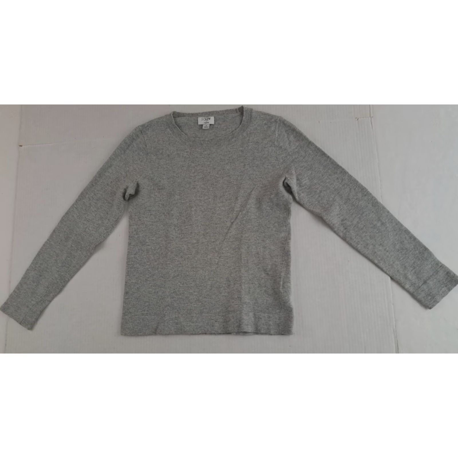 J.Crew VINTAGE J.CREW Sweater Shirt Women Sz S Gray Wool Cotton Knit Long Sleeve Pullover Casual Winter Fall Spring Regular 21in long 18in pit to pit Size S / US 4 / IT 40 - 2 Thumbnail