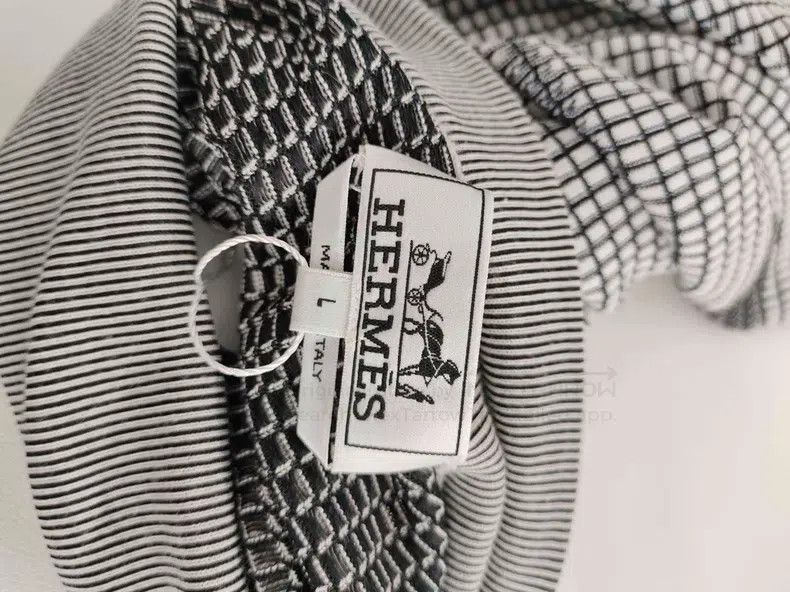 Hermes Hermes Black and White Check High Neck Knit Sweater Size US L / EU 52-54 / 3 - 3 Thumbnail