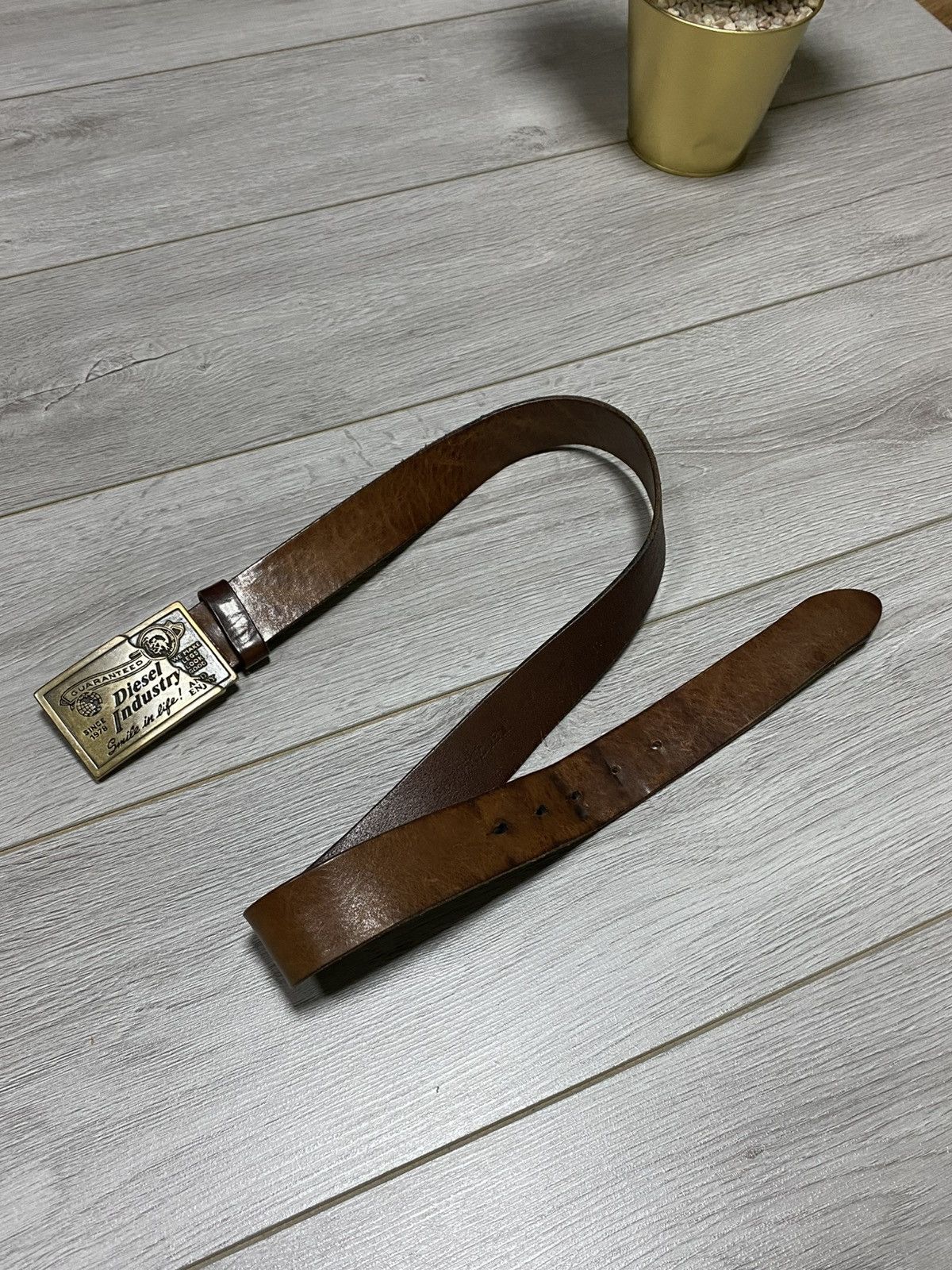 Diesel Diesel big buckle leather belt we make legs look good Size ONE SIZE - 1 Thumbnail