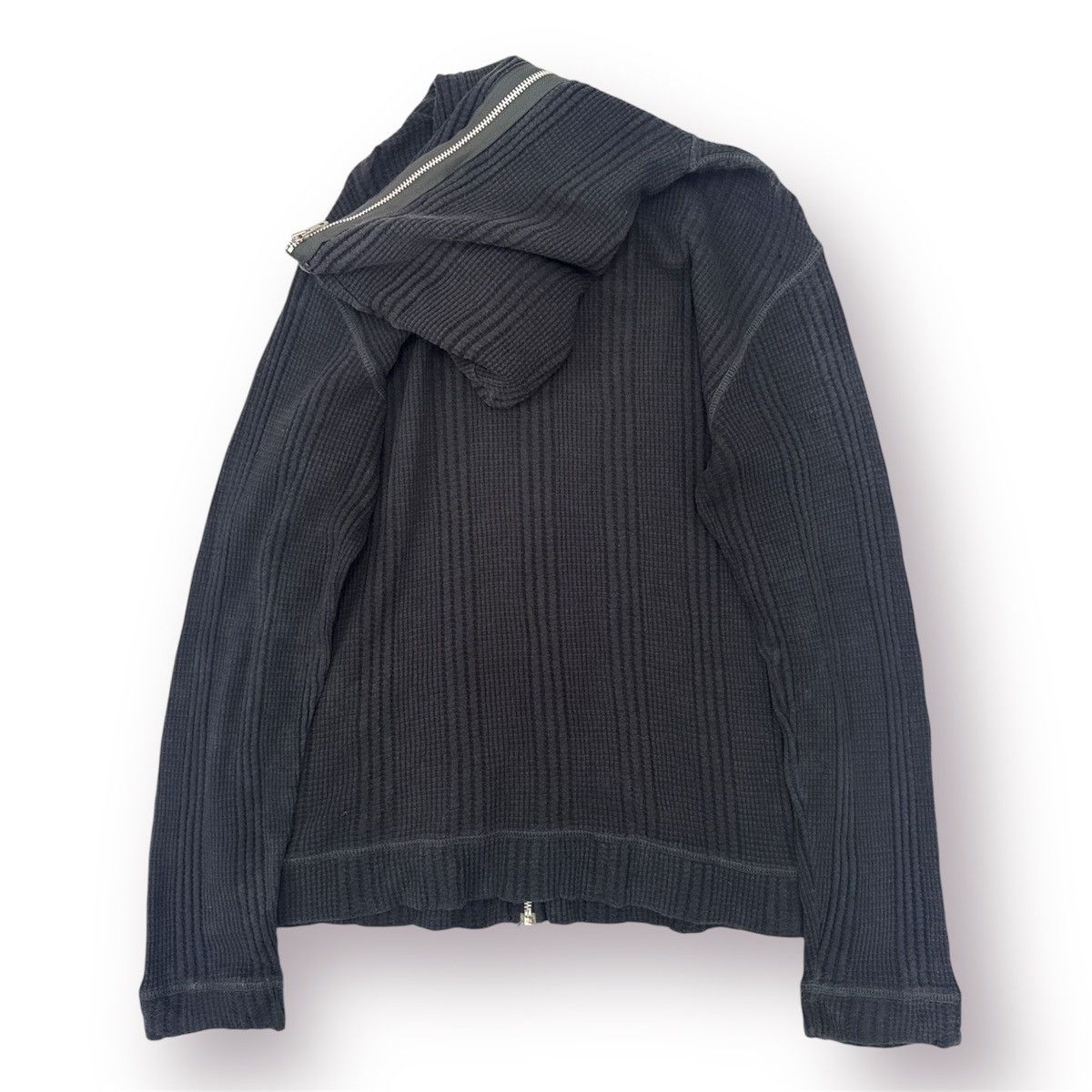 Mossimo 🔥 Mossimo Sport Waffle Knit Zip Hoodie Black Minimalist Size US M / EU 48-50 / 2 - 11 Thumbnail