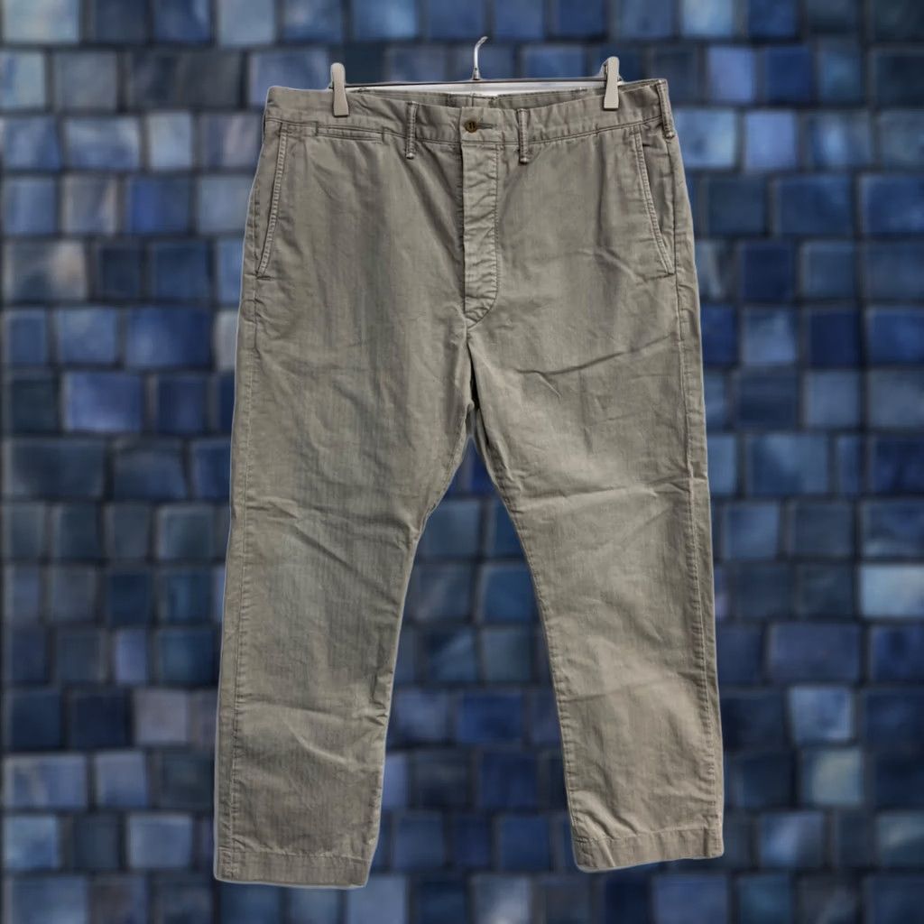 Ralph Lauren RRL Ralph Lauren Pants Cotton Herringbone Tapered Beige 38×32 Pre-owned Size US 38 / EU 54 - 1 Thumbnail