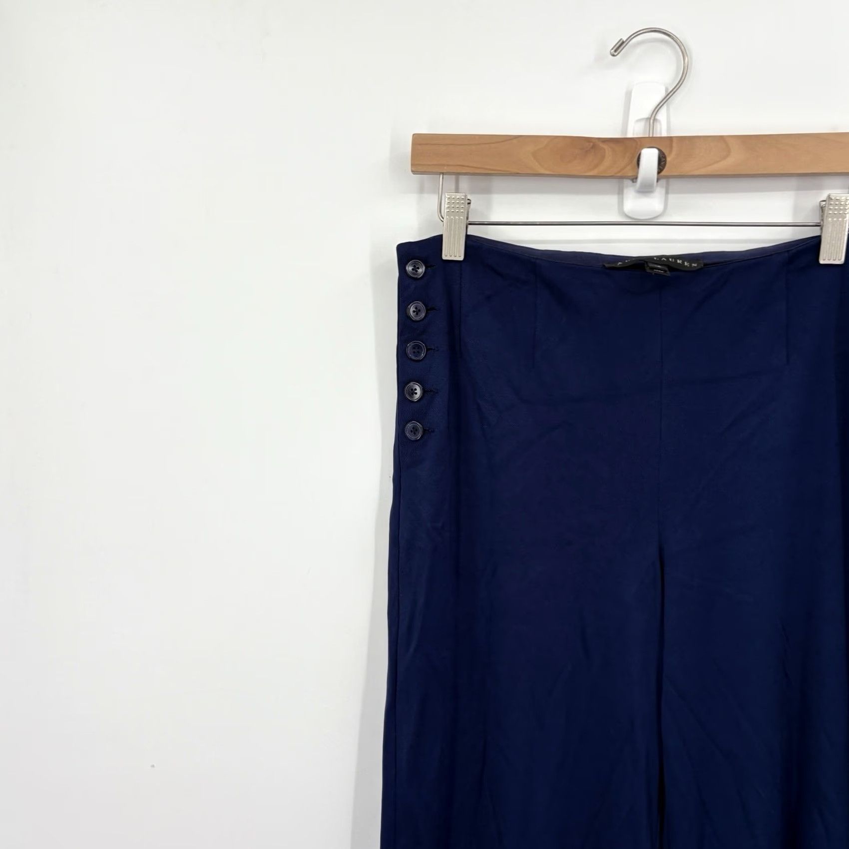 Ralph Lauren Ralph Lauren Black Label Pants Womens 12 Blue Wide Leg Sailor Luxury Old Money Size 34" / US 12 / IT 48 - 4 Thumbnail