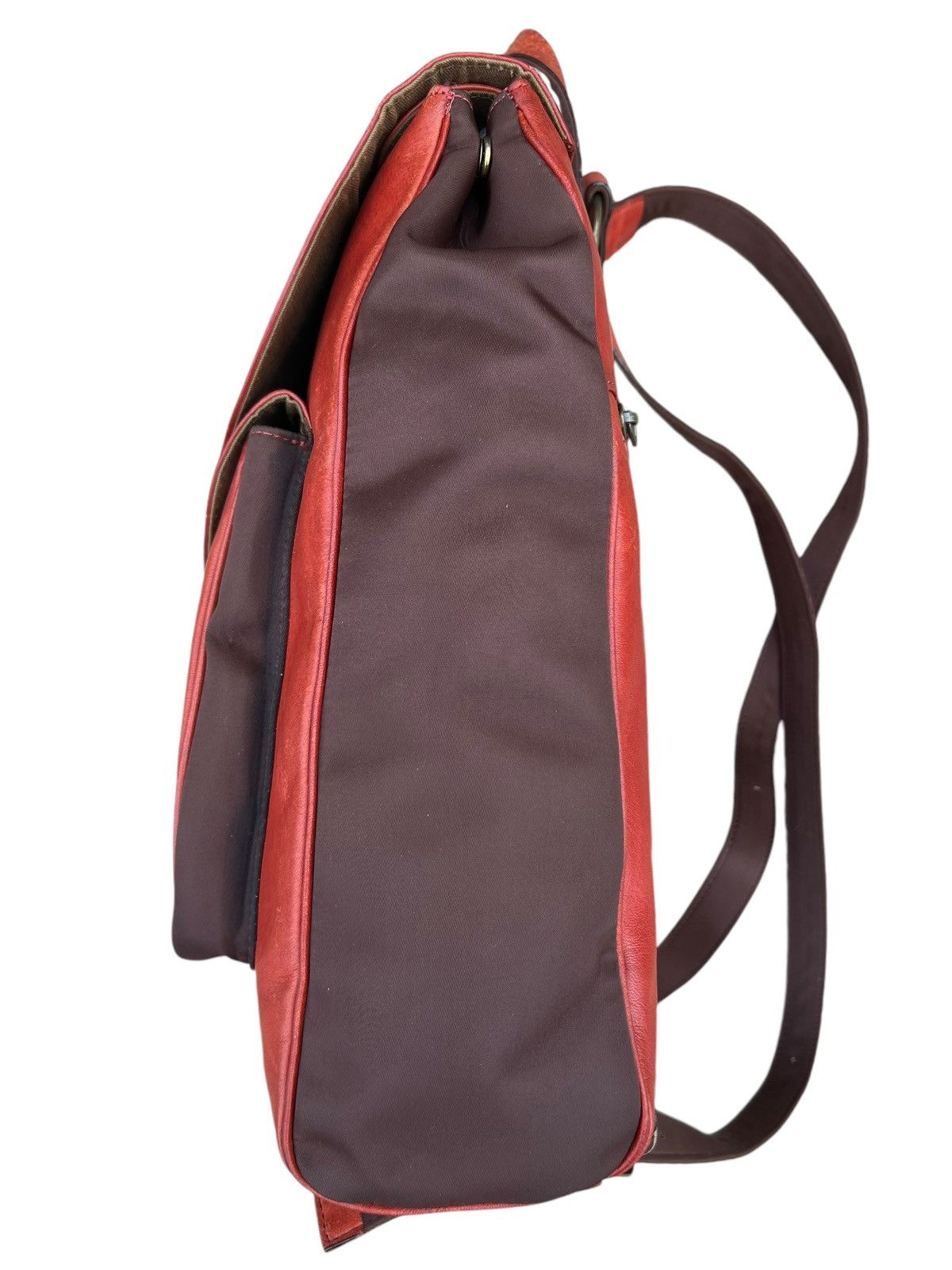 Leather Vintage Dakota Japan Distressed Patina Leather Backpack Bag Size ONE SIZE - 12 Thumbnail