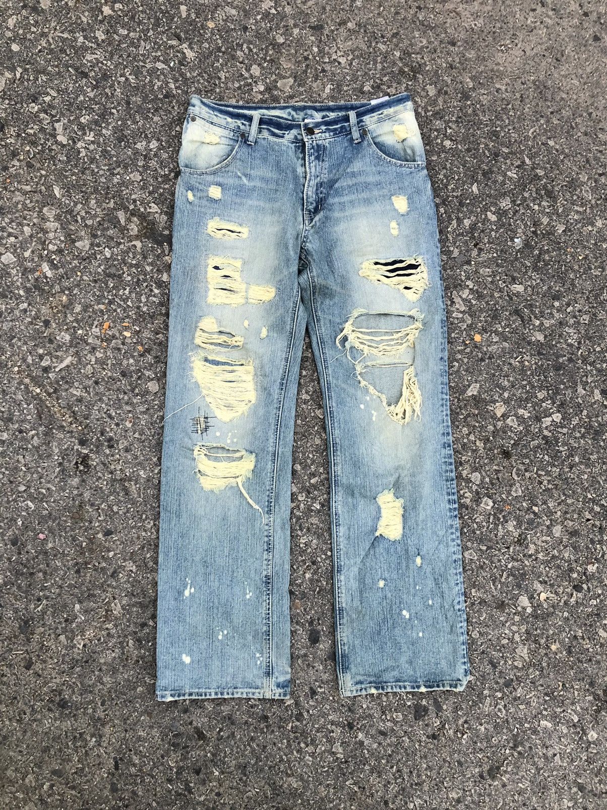 If Six Was Nine BEACH SOUND RIPPED DISTRESSED DENIM Size US 32 / EU 48 - 1 Thumbnail