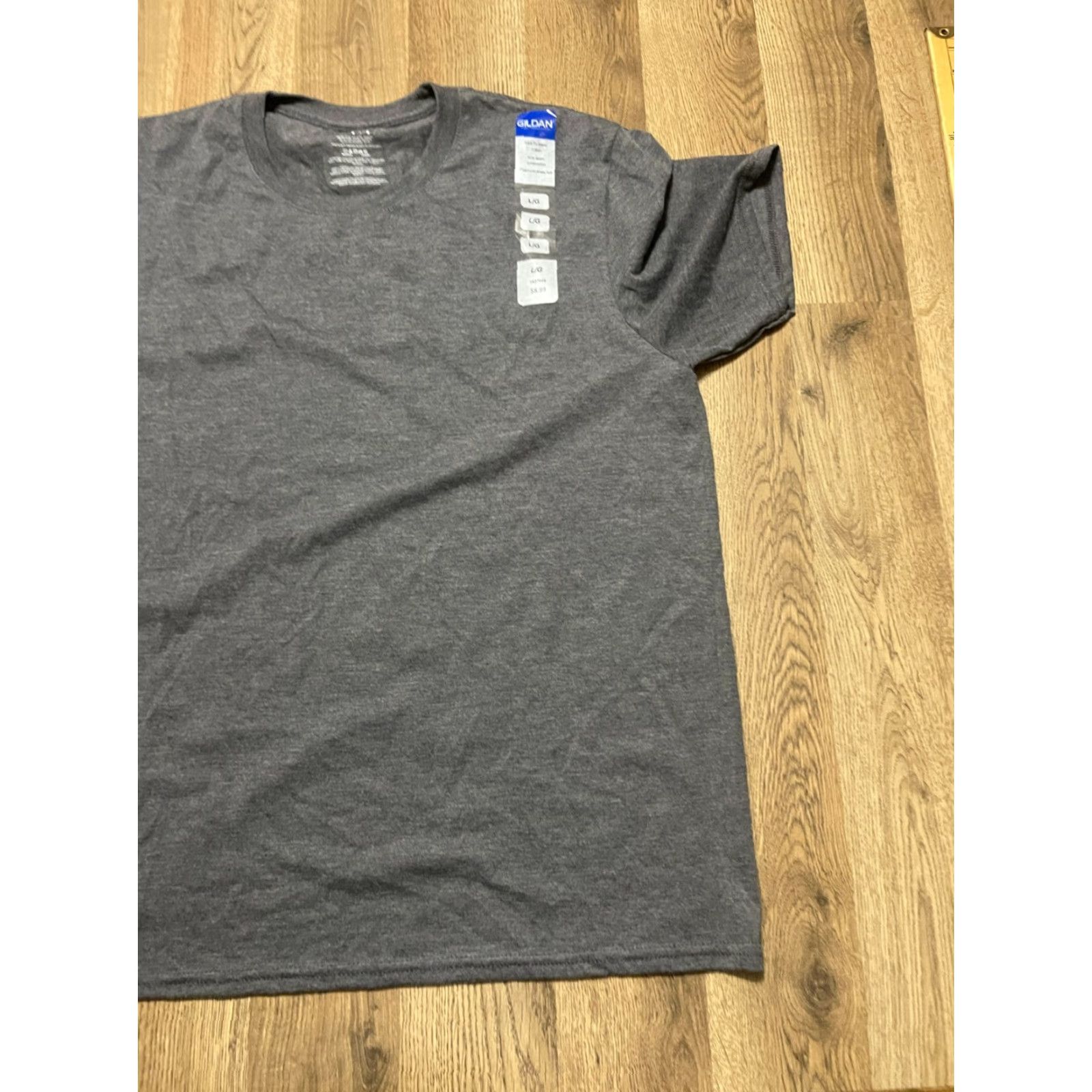 Gildan Gildan Shirt Men's Large Gray Crew Neck Tri Blend NWT Size L / US 10 / IT 46 - 4 Thumbnail