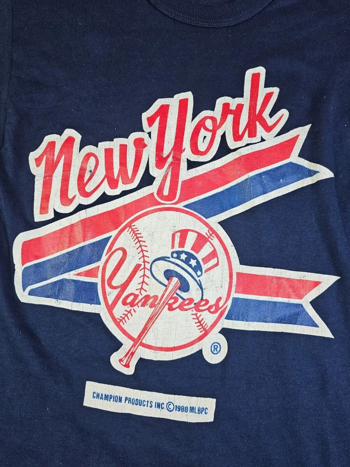 Champion Champion Yankees 1988 T-Shirt Single Stitch USA Navy Blue M Size US M / EU 48-50 / 2 - 6 Thumbnail