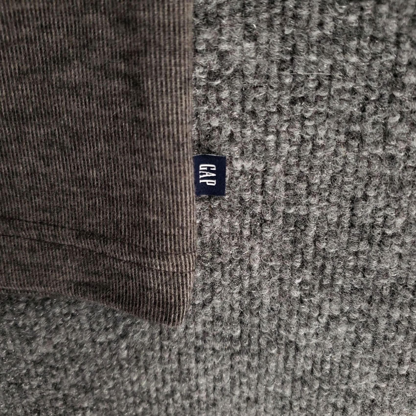 Gap Gap Mens L Large Gray Long Sleeve 1/4 Zip Stretch Mock Neck Pullover Sweater Size US L / EU 52-54 / 3 - 5 Thumbnail