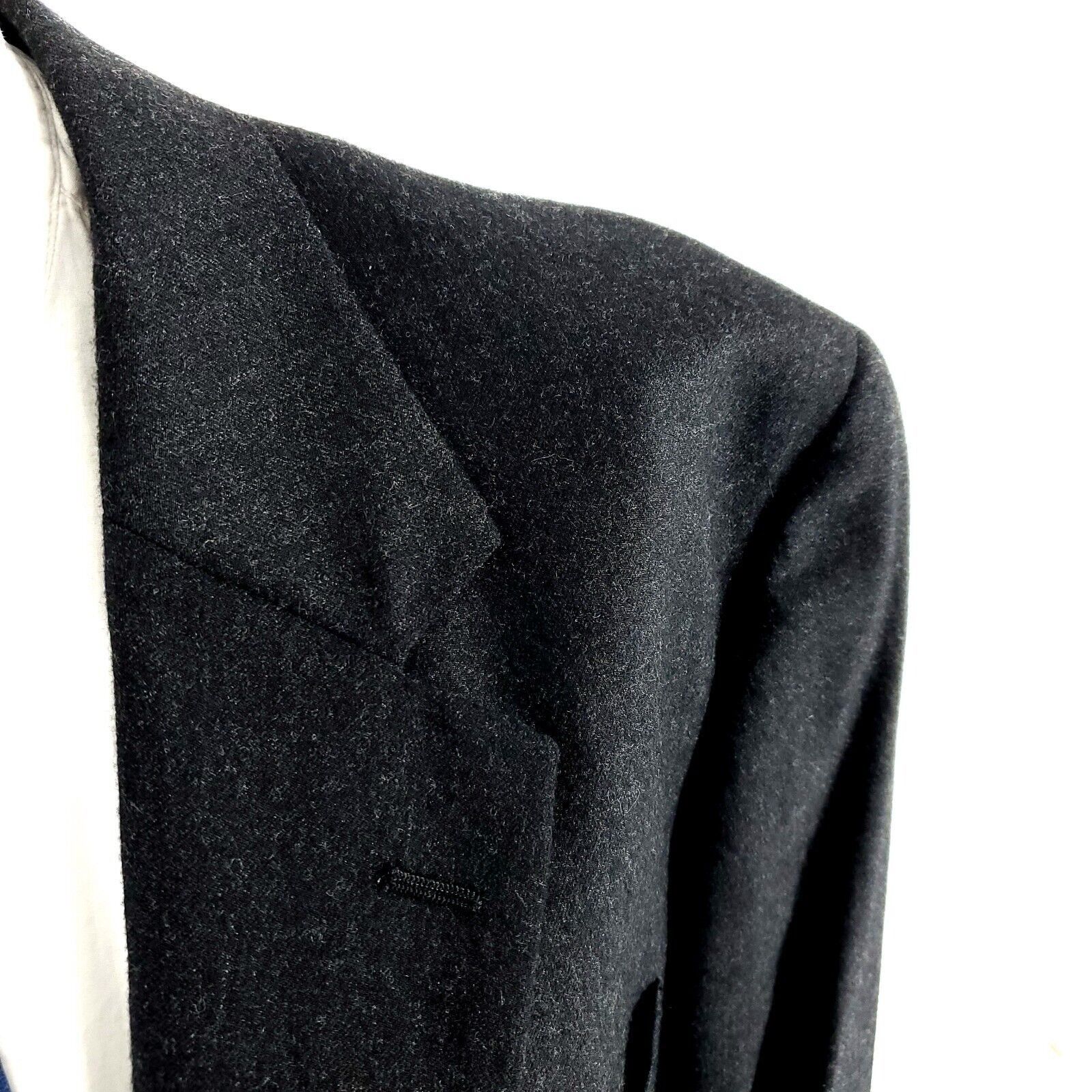 Jos. A. Bank Jos A Bank Wool Cashmere 2 Button Blazer 46L Gray Size 46L - 2 Thumbnail
