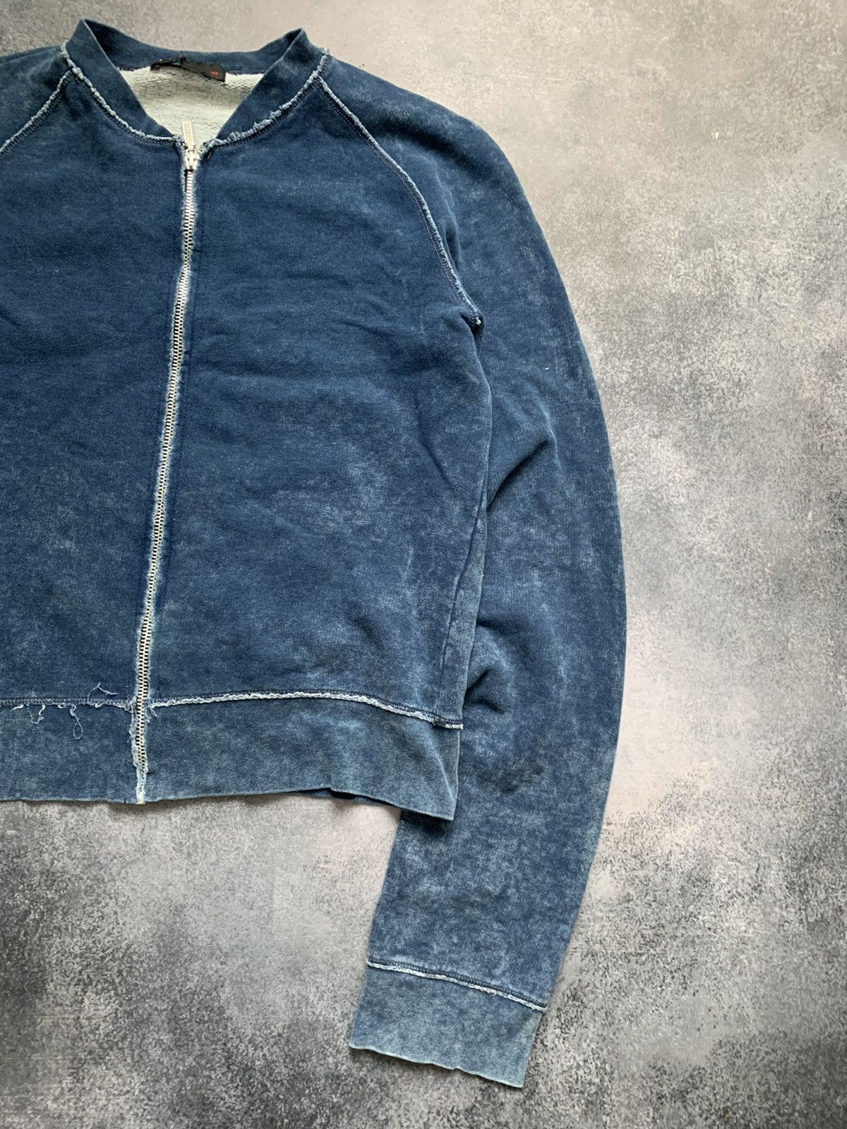 Diesel Diesel Full Zip-Up Y2K Washed Denim Sweater Size L / US 10 / IT 46 - 4 Thumbnail