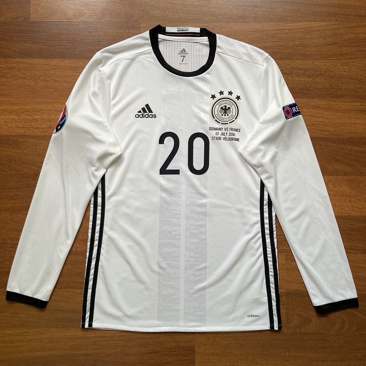 Adidas × Vintage GERMANY ADIDAS ADIZERO 2016 EURO SOCCER HOME JERSEY #20 SANE Size US L / EU 52-54 / 3 - 2 Thumbnail