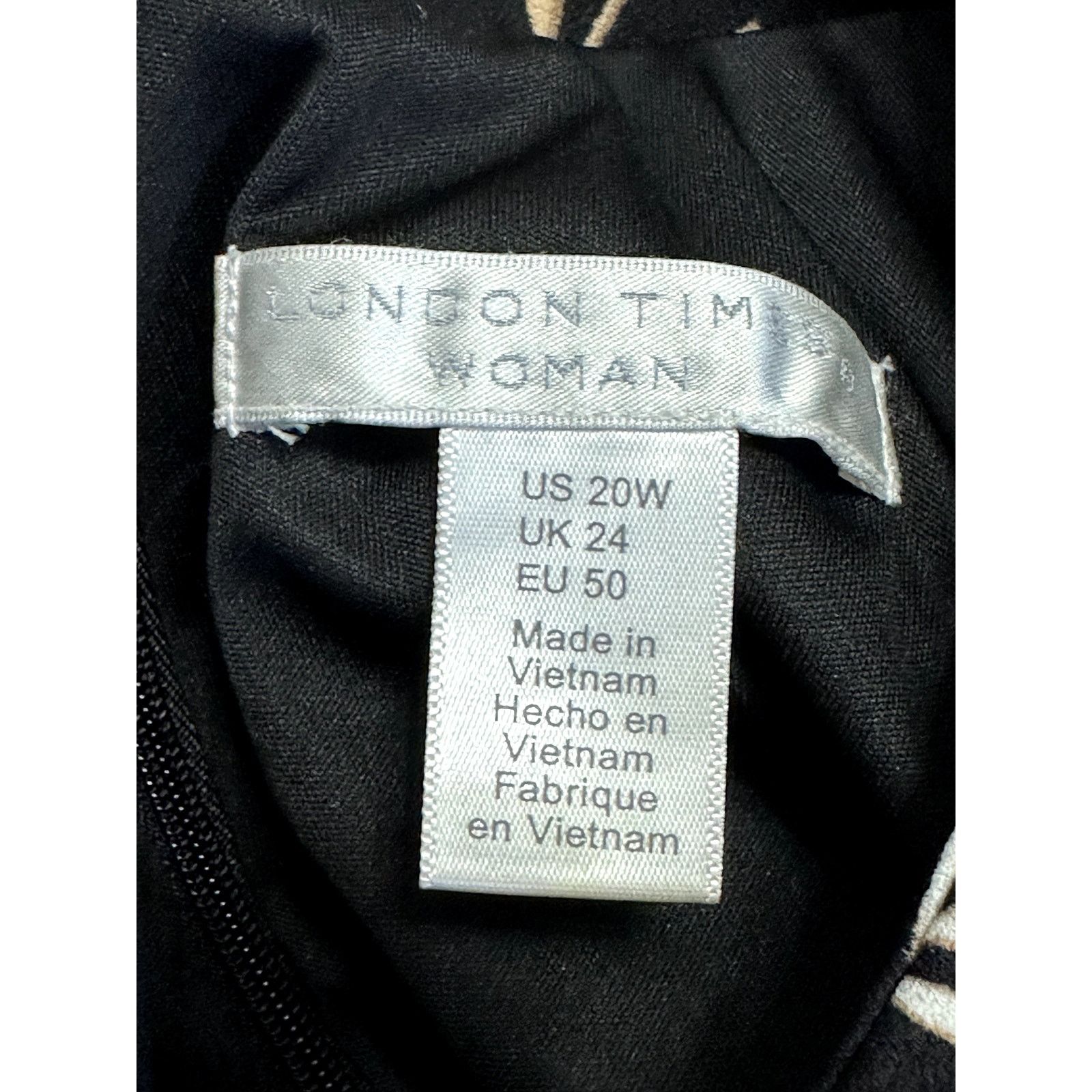 Other London Times Midi Dress Geometric Pattern Back Zip Black 20 Size 3XL / US 20-22 - 9 Thumbnail