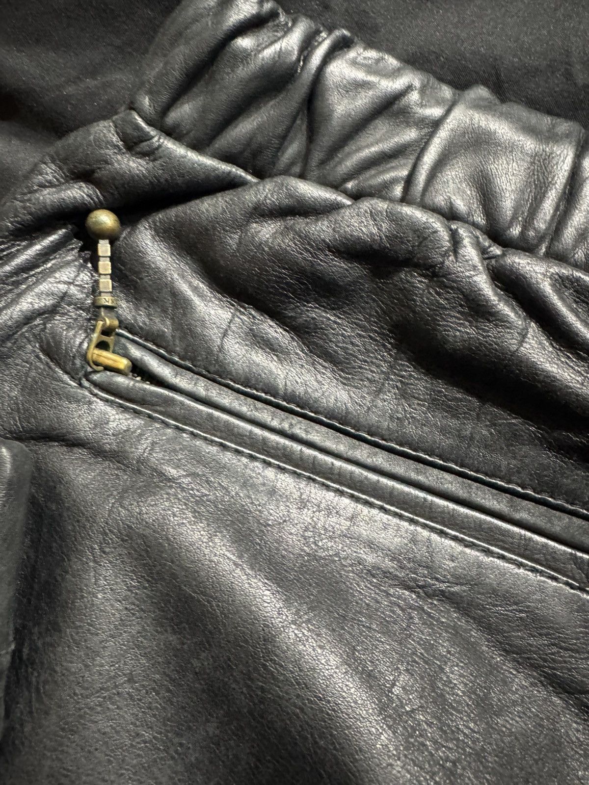 Zanerobe Zanerobe black leather joggers Size US 30 / EU 46 - 4 Thumbnail