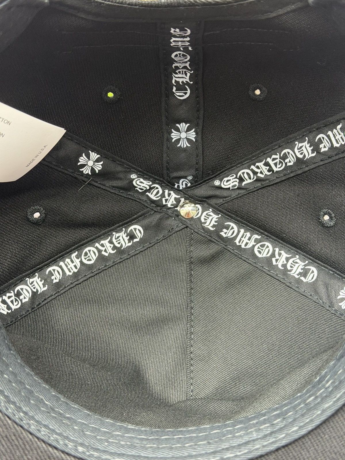Chrome Hearts Chrome Hearts Horseshoe Denim Baseball Hat Size ONE SIZE - 10 Thumbnail