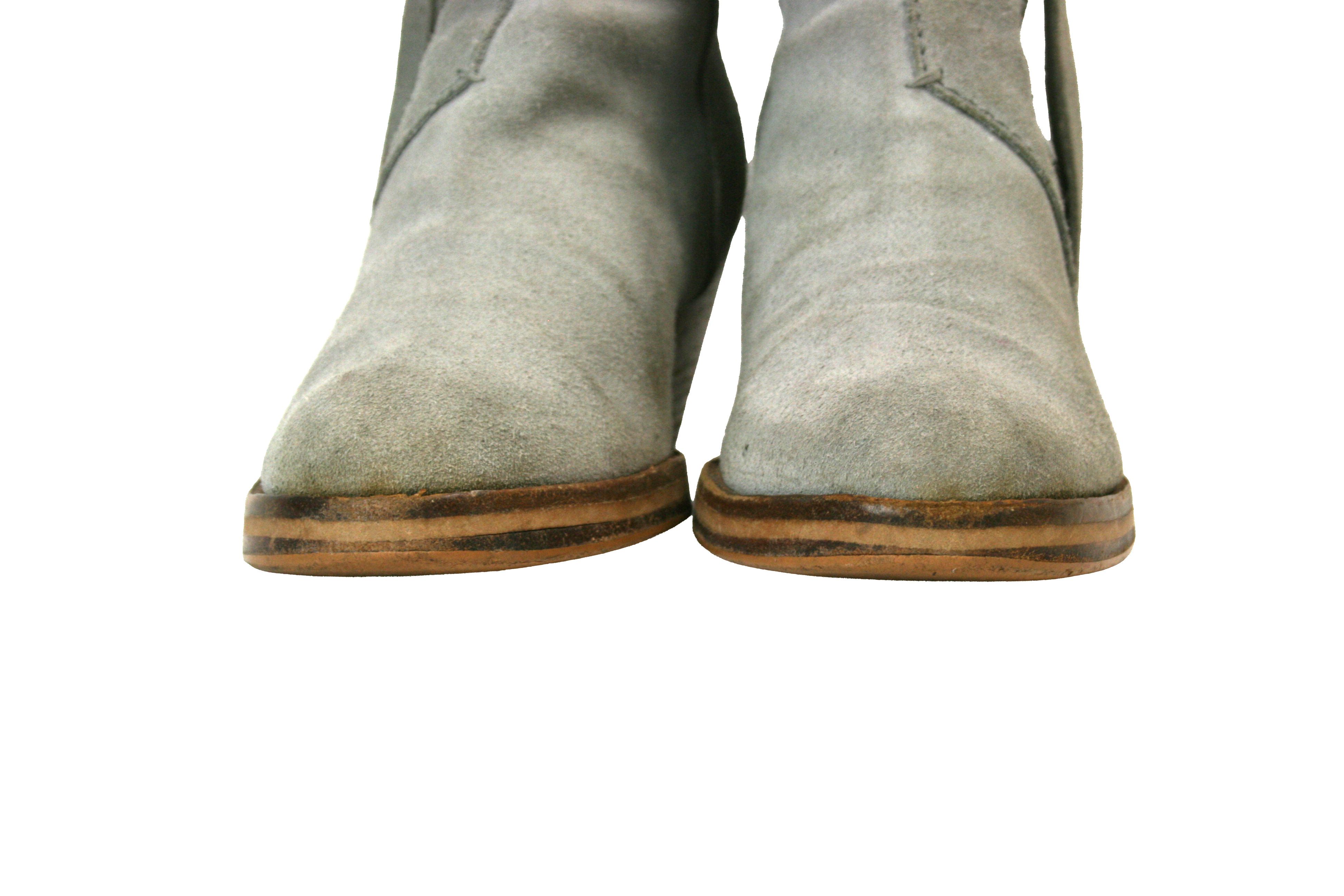Acne Studios Pistol Suede Grey Biker Boots Size US 7 / IT 37 - 4 Thumbnail