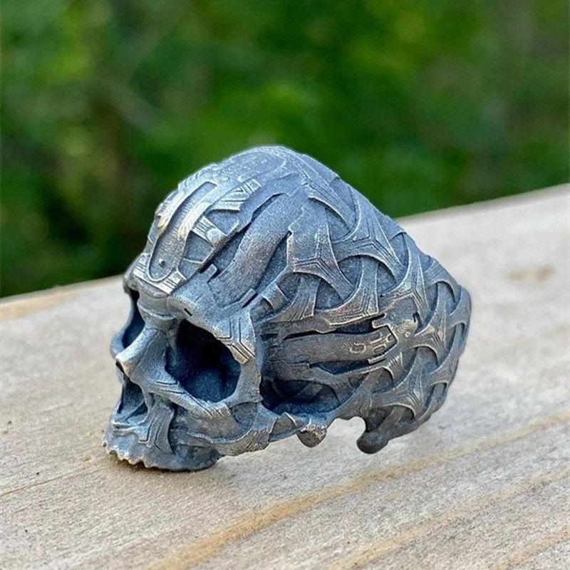 Other Heavy Skull Stainless Steel Ring Size ONE SIZE - 1 Thumbnail