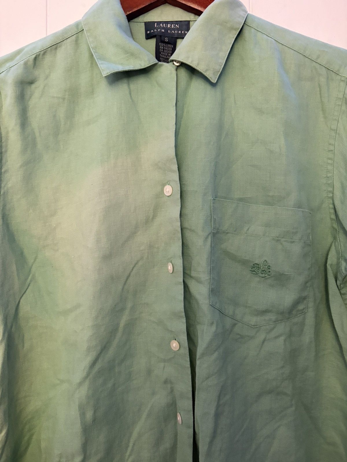 Ralph Lauren Ralph Lauren green linen button up shirt Size US S / EU 44-46 / 1 - 2 Thumbnail