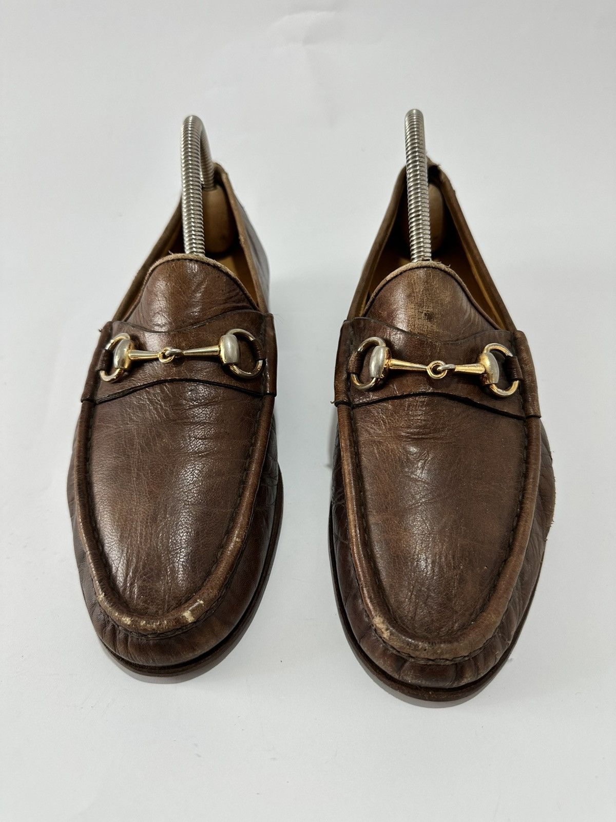 Gucci × Vintage Gucci Brown Leather Horsebit Loafers Size 42 Size US 9 / EU 42 - 2 Thumbnail