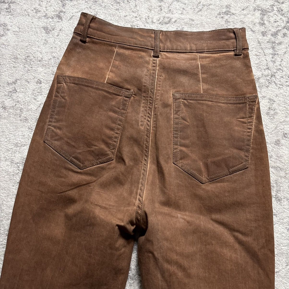 Rick Owens Rick Owens DRKSHDW Henna Brown Waxed Bolan Jeans | Size 26 Size US 26 / EU 42 - 11 Thumbnail