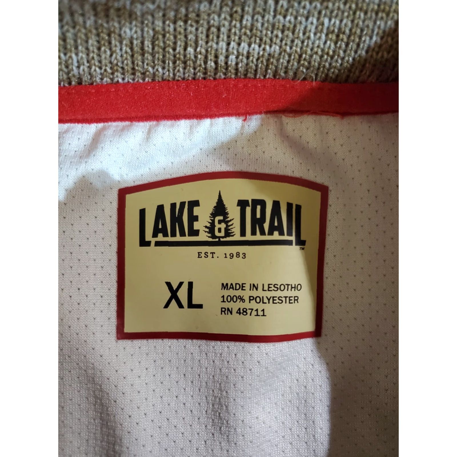 Vintage Lake & Trail Signature Mens Sweater Jacket Size XL - Full Zip - 3 Pocket- Lined Size US XL / EU 56 / 4 - 4 Thumbnail