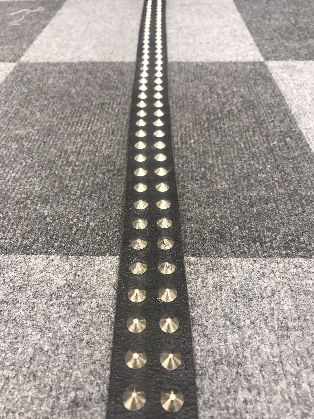 Genuine Leather Real Leather Spiky Punk Belt Size ONE SIZE - 3 Thumbnail
