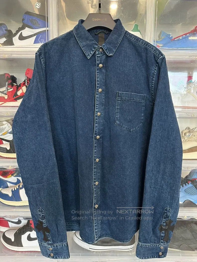 Chrome Hearts CHROME HEARTS Size XXL Cross-skin denim shirt Size US XXL / EU 58 / 5 - 3 Thumbnail