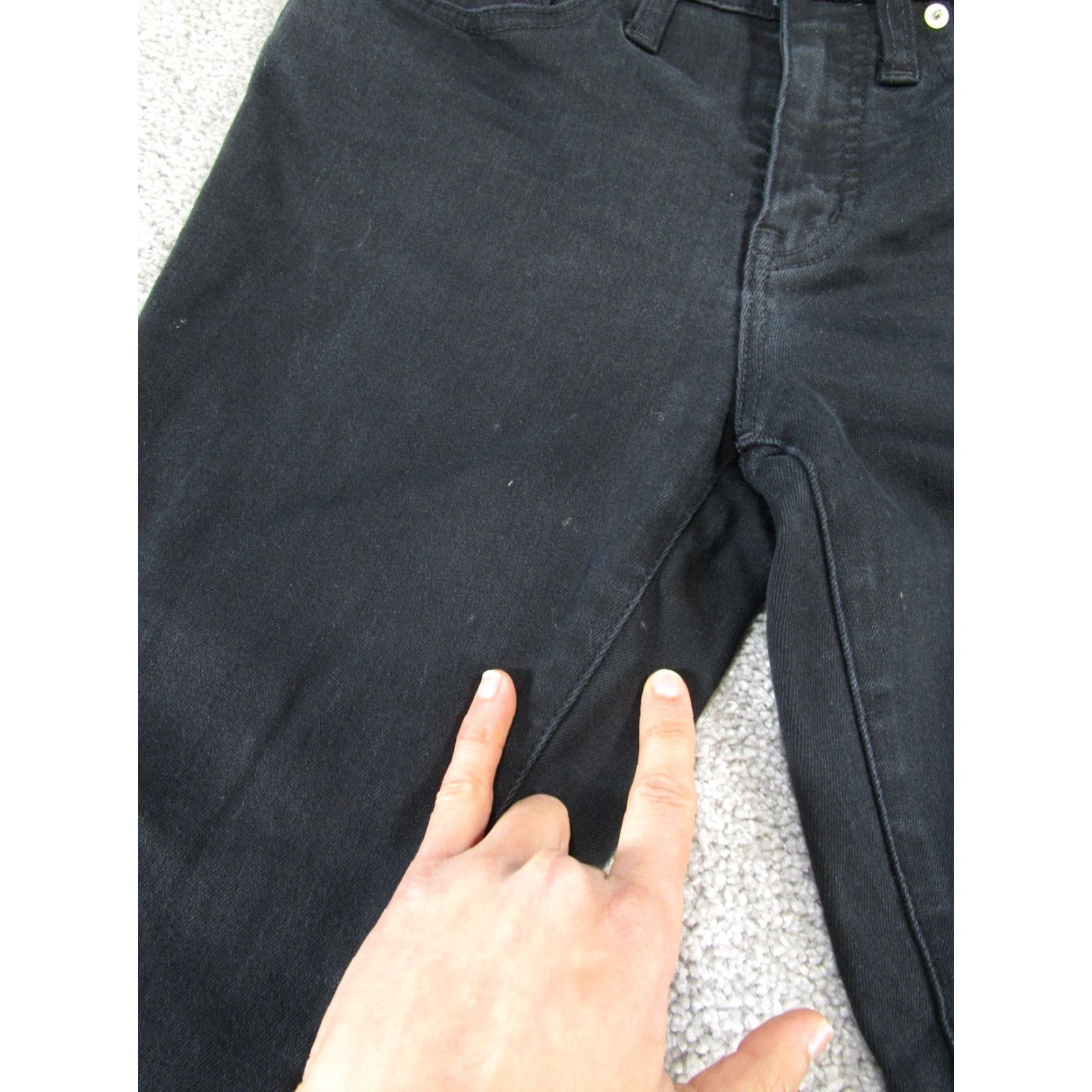 Madewell Madewell Jeans Skinny Black Denim 25 Regular Rise 9" Zip Pockets Womens Modern 2010s Size 42" / US 20 - 2 Thumbnail