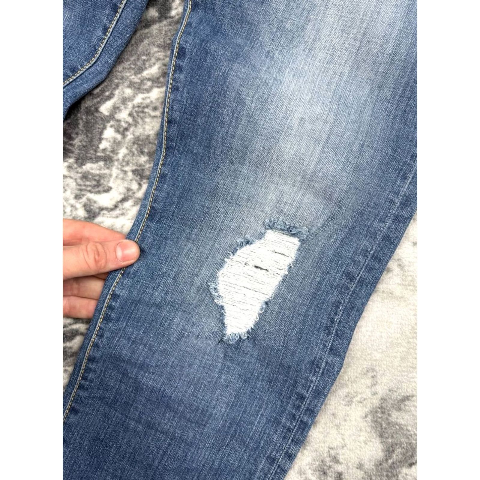 Dolce & Gabbana Dolce&Gabbana Jeans Slim Men 48 Blue Denim Logo 5-Pocket Zip Inseam 33 Leather? (Note: adjust) Size US 32 / EU 48 - 5 Thumbnail