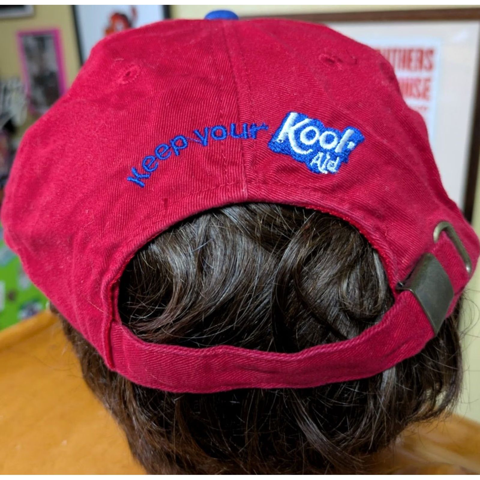 Vintage VTG Kool-Aid Hat Cap Adjustable Baseball Cap Men Red 100% Cotton Adjustable Strapback Mens Size ONE SIZE - 2 Thumbnail