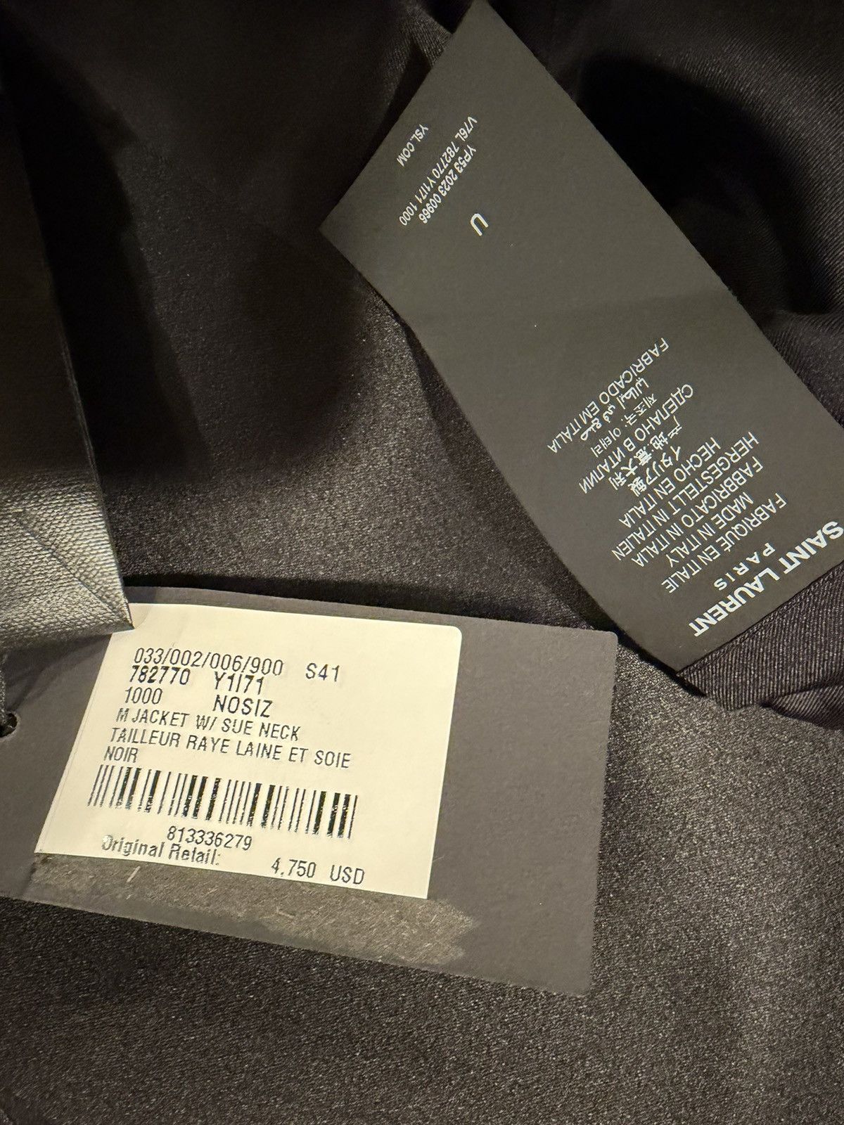 Saint Laurent Paris Saint laurent mens oversized blazer and pants $4790 Size US XL / EU 56 / 4 - 8 Thumbnail
