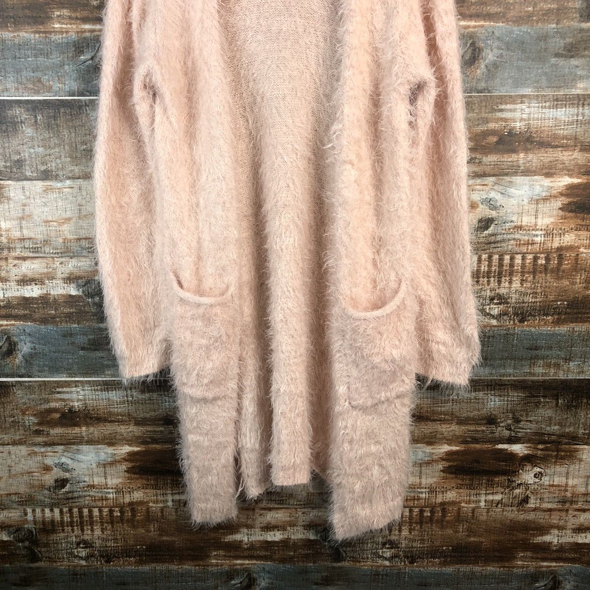 Homespun Knitwear DL Khalita Pink Mohair shaggy fur Cardigan Knitwear #C526 Size L / US 10 / IT 46 - 3 Thumbnail