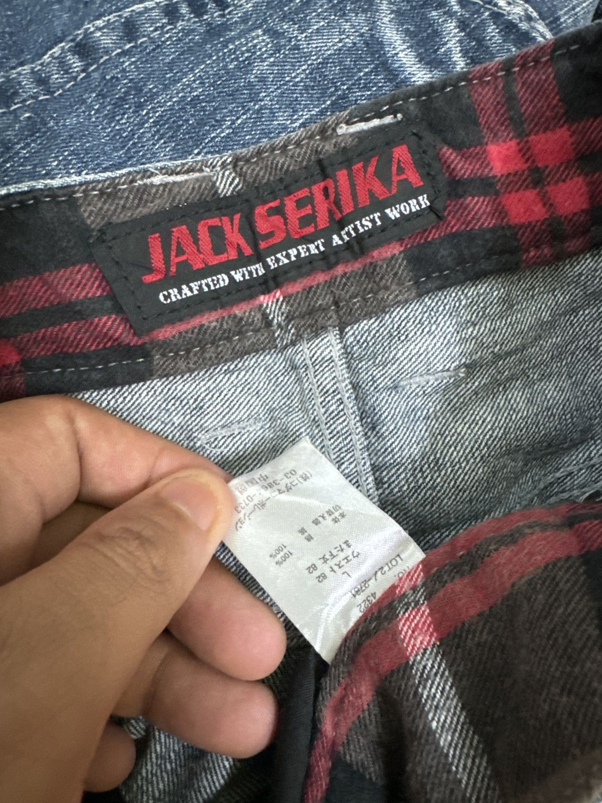 Hysteric Glamour × Japanese Brand JACK SERIKA POEM TARTAN PLAID CLAW MARK DENIM Size US 30 / EU 46 - 16 Thumbnail