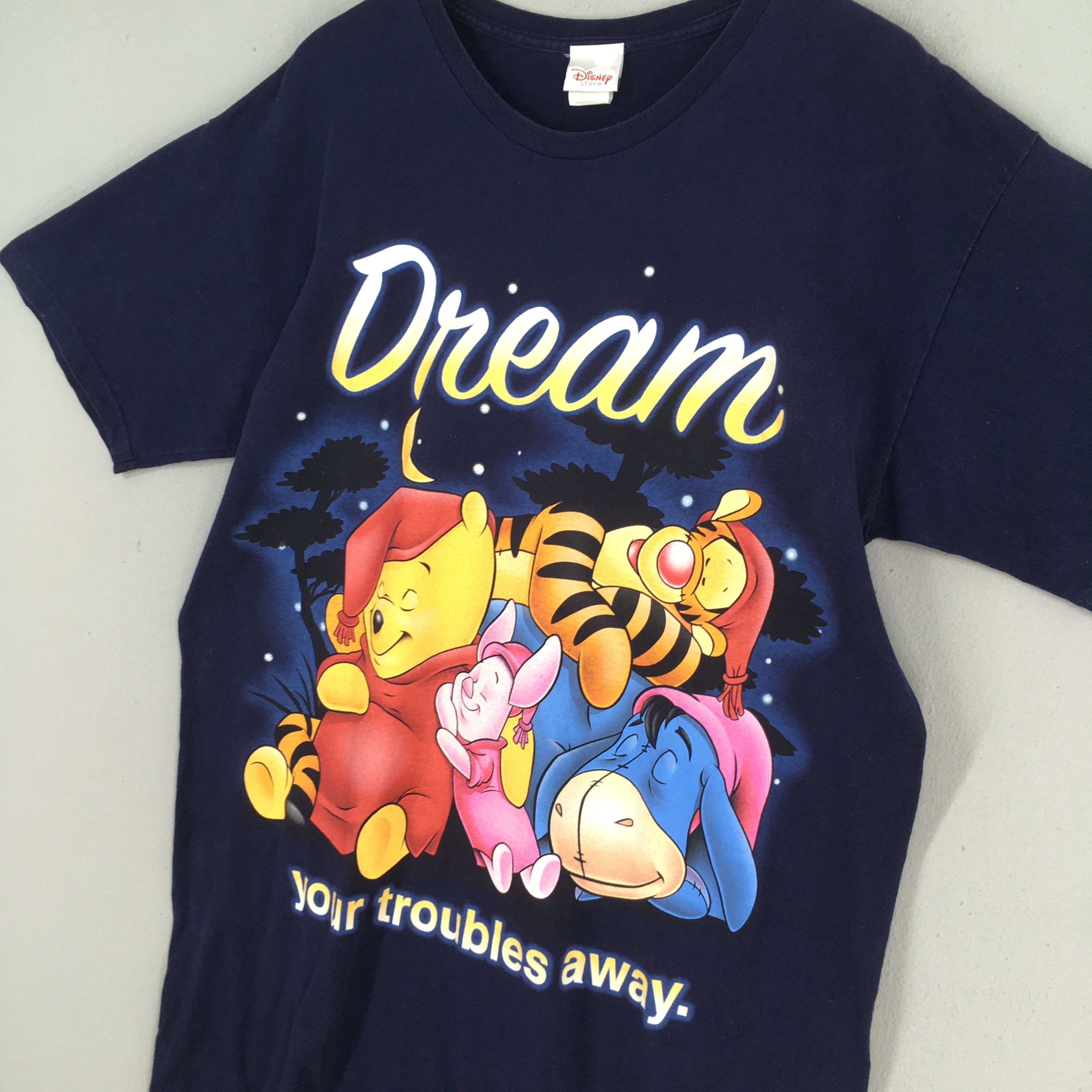 Disney Vintage 1990s Pooh Disney Blue Tshirt XLarge Size US XL / EU 56 / 4 - 3 Thumbnail